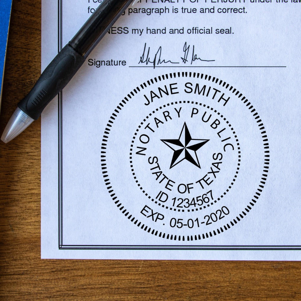 Round Texas Notary Stamp RubberStamps