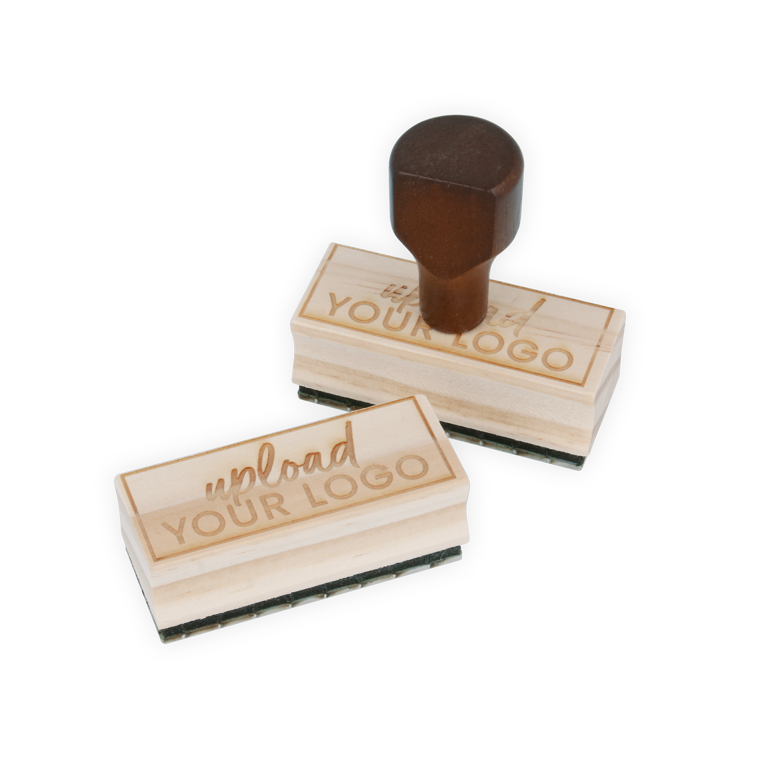 Wooden outlet rubber stamps