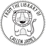 Cute Lion Library Book Stamp