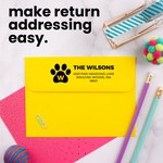Paw Print Monogram Address Stamp