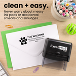 Paw Print Monogram Address Stamp