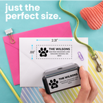 Paw Print Monogram Address Stamp