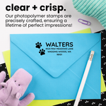 Double Paw Print Address Stamp