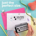 Double Paw Print Address Stamp