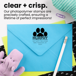 Paw Print Postmark Address Stamp