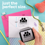 Paw Print Postmark Address Stamp