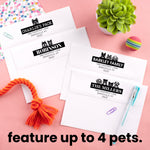 Solid Name Custom Pet Address Stamp (display up 4 pets)