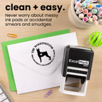 Pet Heart Silhouette Round Address Stamp