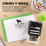 Pet Heart Silhouette Square Address Stamp