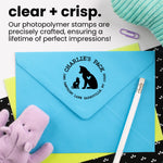 Pet Heart Silhouette Round Address Stamp