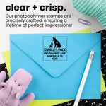 Pet Heart Silhouette Square Address Stamp