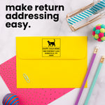 Pet Heart Silhouette Square Address Stamp
