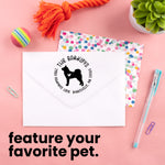 Pet Heart Silhouette Round Address Stamp