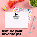 Pet Heart Silhouette Square Address Stamp