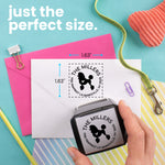 Pet Heart Silhouette Round Address Stamp