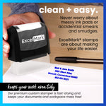 ExcelMark Pre-Inked Stamps - Made in the USA