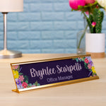 Dark Flowers Nameplate