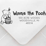 Winnie the Pooh Butterfly Honey Address Stamp