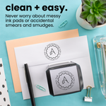 Mandevilla Round Address Stamp