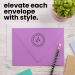 Mandevilla Round Address Stamp