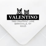 Solid Name Custom Pet Address Stamp (display up 4 pets)