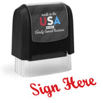 Sign Here Stock Stamp