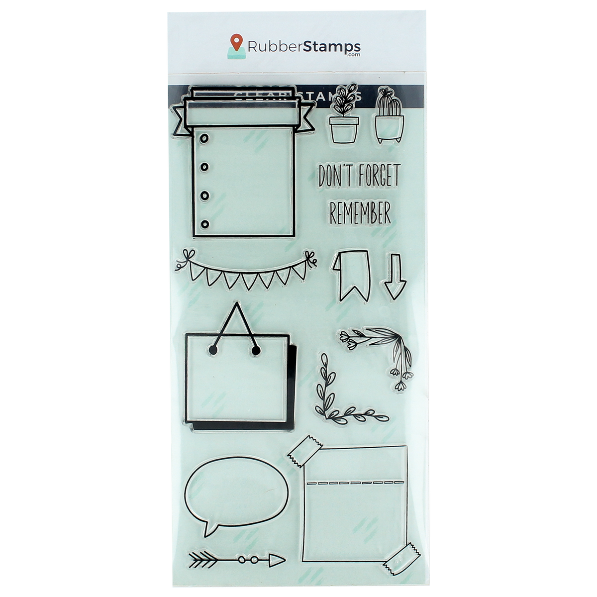 Tabs and Reminders Clear Stamp Set - RubberStamps.com