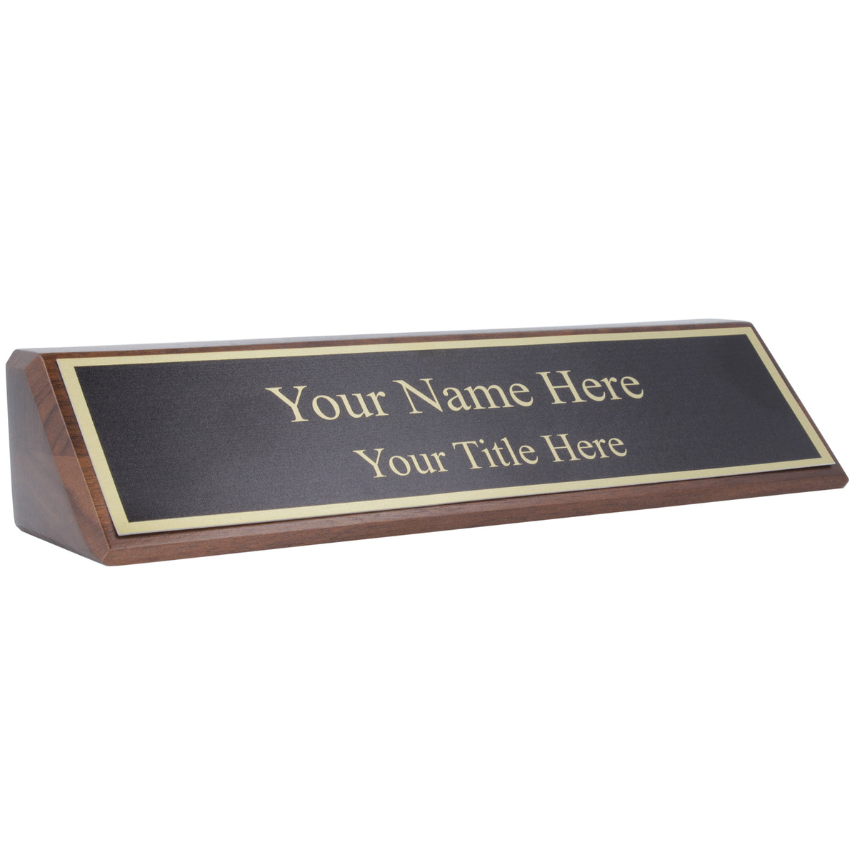 Walnut Block Nameplate – RubberStamps.com