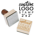 Square Wood Logo Stamp