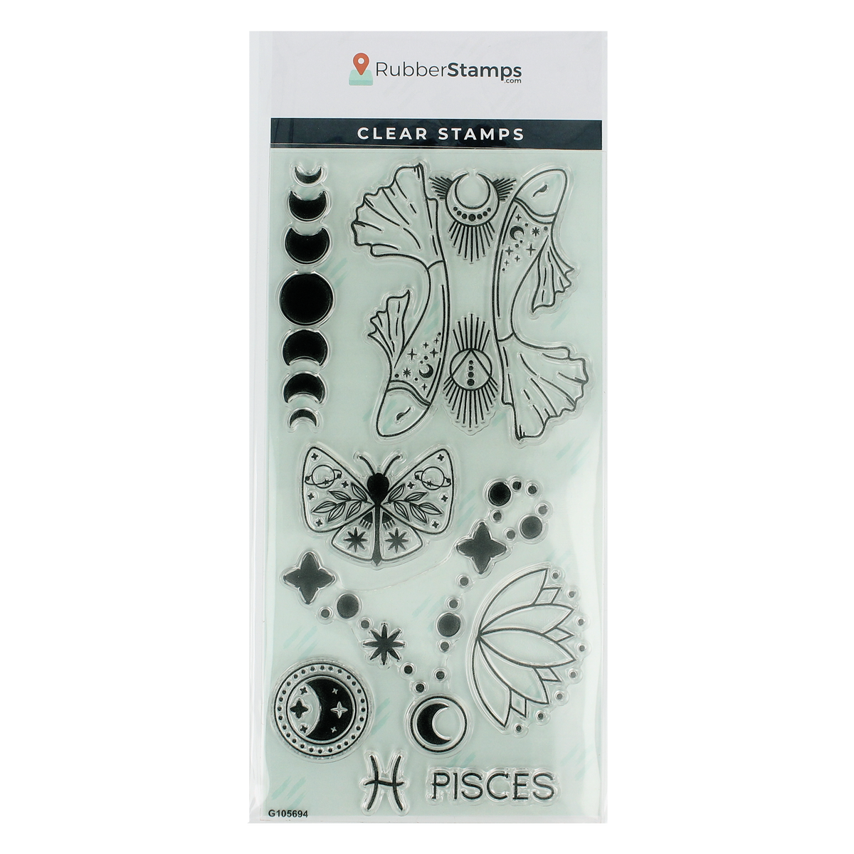 Celestial Moon - Pisces | RubberStamps.com