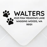 Double Paw Print Address Stamp