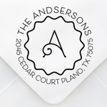 Mandevilla Round Address Stamp