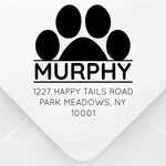 Paw Print Postmark Address Stamp