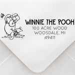 Winnie the Pooh and Piglet Playful Address Stamp