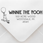 Winnie the Pooh and Piglet Balloon Address Stamp