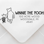 Winnie the Pooh and Piglet Address Stamp