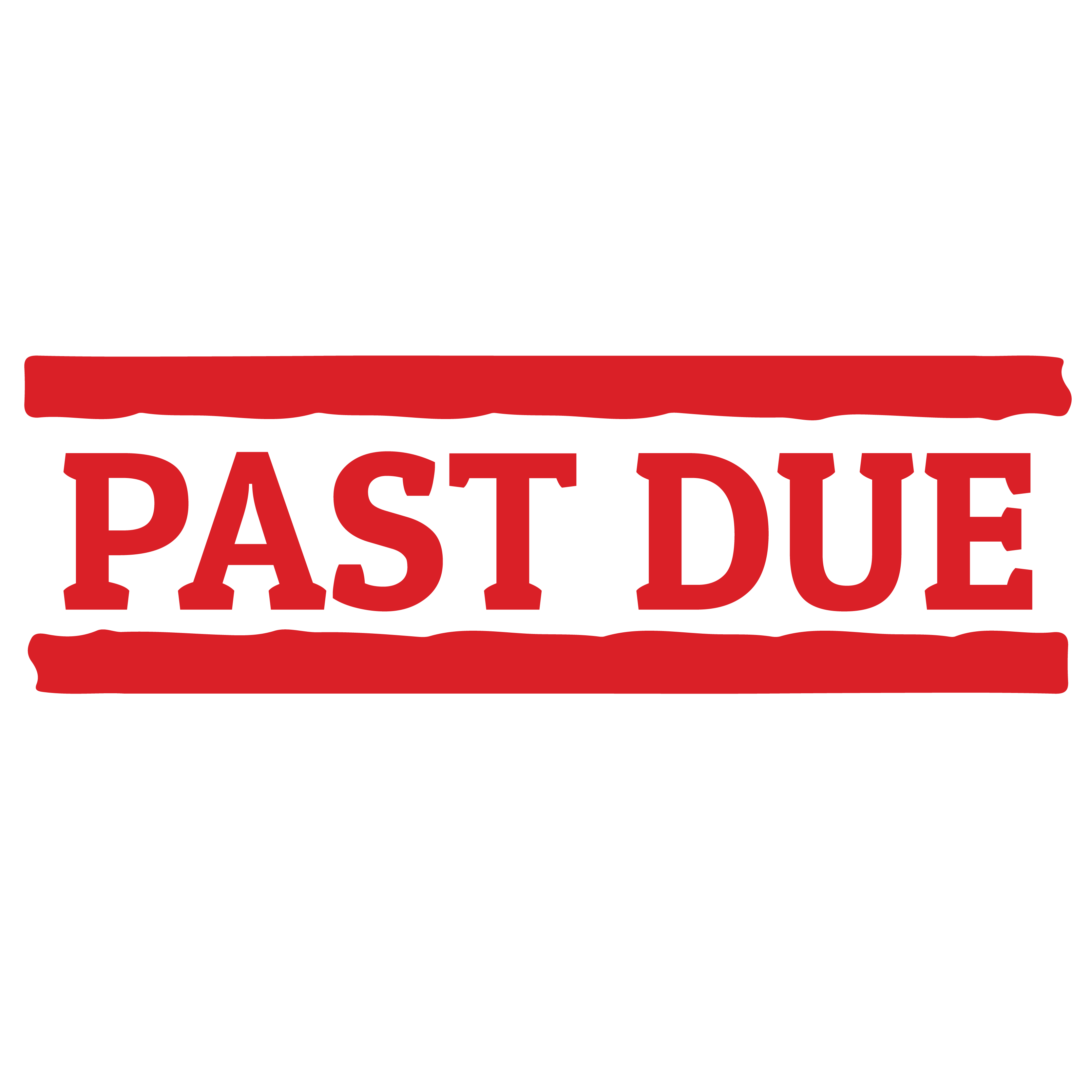 Past Due Please Remit with Calendar Large Hand Stamp