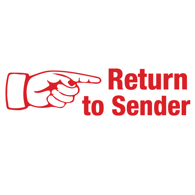 Right Finger Return To Sender Stamp – RubberStamps.com