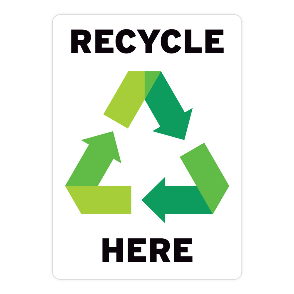 Recycle Here Warehouse Safety Sign – RubberStamps.com