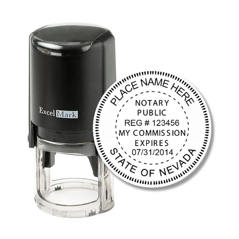 Round Nevada Notary Stamp RubberStamps