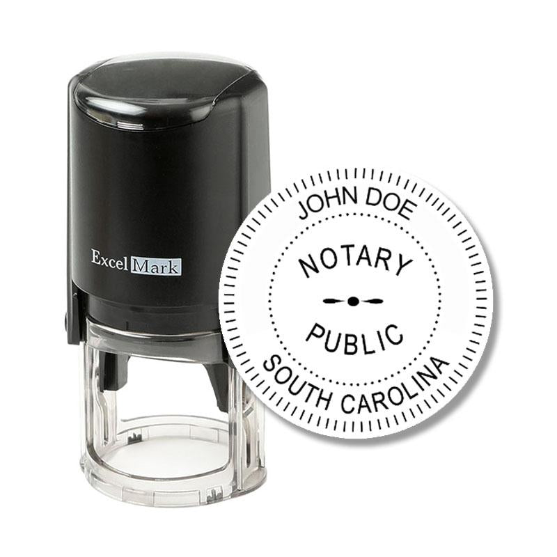 Round South Carolina Notary Stamp RubberStamps