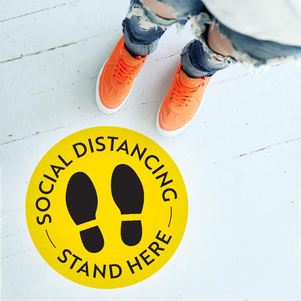 Social Distancing Floor Sticker – RubberStamps.com