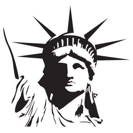 statue of liberty drawing face